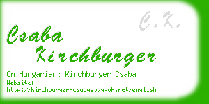 csaba kirchburger business card